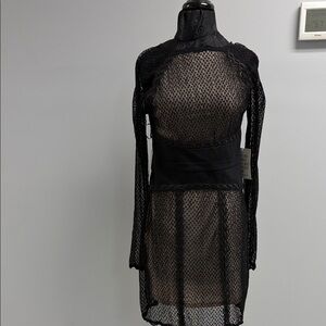 Free People Black Lace Dress